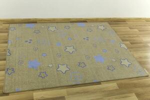 Balta Kusový koberec Stars Pastelový Hvězdy béžový Rozměr: 100x150 cm