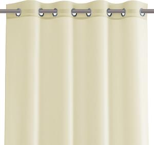 Dekorační krátká záclona s kroužky VIKINA smetanová 250x160 cm nebo 300x160 cm MyBestHome Rozměr: 250x160 cm