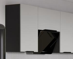 Kuchyňská linka Arona černá matná / kašmír, Rohová sestava B, 310 x 250 cm