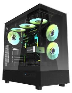 Počítačová skříň Darkflash DPX90 (černá) + 3 ventilátory