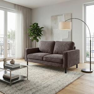 DVOUMÍSTNÁ POHOVKA, textil, šedohnědá Livetastic - Pohovky, Online Only
