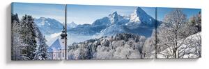 Obraz - Zasněžená krajina (170x50 cm)