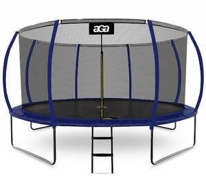 Aga SPORT EXCLUSIVE Trampolína 430 cm Tmavě modrá + ochranná síť + žebřík