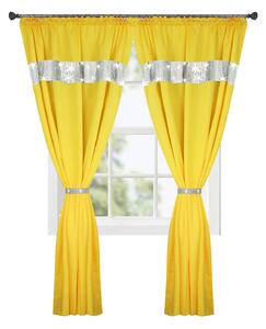 Dekorační závěs s řasící páskou AURORA tmavě žlutá 145x250 cm (cena za 1 kus) MyBestHome