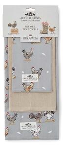 Bavlněné utěrky v sadě 3 ks 45x65 cm Hen House – Cooksmart ®