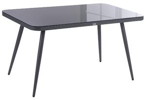Zahradní jídelní stůl LIPARI 140 cm 80 cm Sklo Šedá