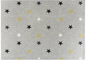 Balta Kusový koberec Stars Mix Hvězdy světle šedý Rozměr: 150x200 cm