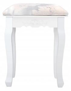 Taburetka VINTAGE bílá PHO8447