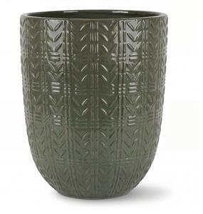 Keramicky květináč Mercure - Khaki XL (39 x 51 cm)