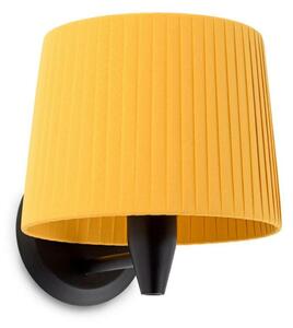 FARO SAMBA černá/skládaná žlutá nástěnná lampa