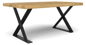 Konferenční stolek Dudeček Typ a sukovitost dřeva: Dub sukovitý/rustikální (0 Kč), Barva kovových nohou: Černá mat - RAL 9005 (0 Kč), Velikost stolu (D x Š x V): 80 x 60 x 45 (cm)