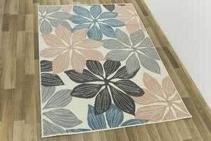 Kusový koberec LUNA 501619/95833 Květy krémový Rozměr: 140x200 cm