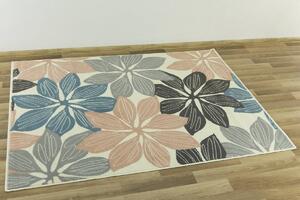 Kusový koberec LUNA 501619/95833 Květy krémový Rozměr: 140x200 cm