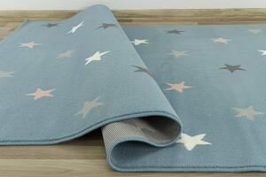 Associated Weavers Kusový koberec KIDS 533752/95822 Hvězdy modrý Rozměr: 200x290 cm