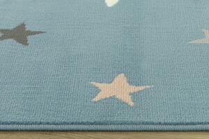 Associated Weavers Kusový koberec KIDS 533752/95822 Hvězdy modrý Rozměr: 120x170 cm
