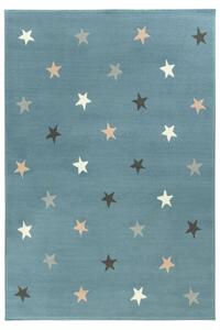 Belgia Kusový koberec KIDS 533752/95822 Hvězdy modrý Rozměr: 120x170 cm