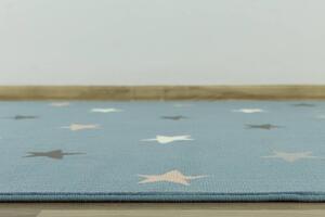 Associated Weavers Kusový koberec KIDS 533752/95822 Hvězdy modrý Rozměr: 120x170 cm