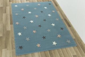 Associated Weavers Kusový koberec KIDS 533752/95822 Hvězdy modrý Rozměr: 100x150 cm