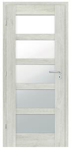 Classen Lukka Interiérové dveře M3 rámové, 60 L, 646 × 1985 mm, fólie, levé, dub šedý, prosklené