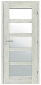 Classen Lukka Interiérové dveře M3 rámové, 60 P, 646 × 1985 mm, fólie, pravé, dub šedý, prosklené