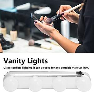 Přenosná 4 LED světla pro make-up, bezdrátové dobíjecí světlo pro kosmetické zrcadlo, stolní lampa pro make-up, nástěnné světlo v koupelně, make-up