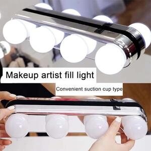 Přenosná 4 LED světla pro make-up, bezdrátové dobíjecí světlo pro kosmetické zrcadlo, stolní lampa pro make-up, nástěnné světlo v koupelně, make-up