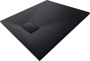 CERANO - Sprchová vanička čtvercová Gusto - černá - 70x70 cm