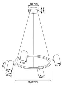 Brilagi - Lustr na lanku SELE 4xGU10/30W/230V bílá