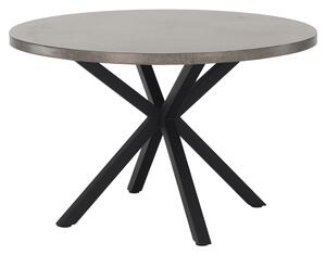 KONDELA Jedálenský stůl, betón / čierna, průměr 120 cm, MEDOR
