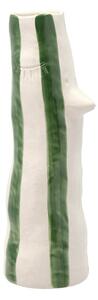 Villa Collection Kameninová váza se zobákem a řasami Styles 34 cm Green