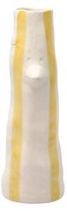 Villa Collection Kameninová váza se zobákem a řasami Styles 34 cm Yellow