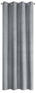 Dekorační vzorovaný velvet závěs s kroužky JULIE šedá 140x250 cm (cena za 1 kus) MyBestHome