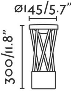 FARO TWIST 300 sloupková lampa, tmavě šedá
