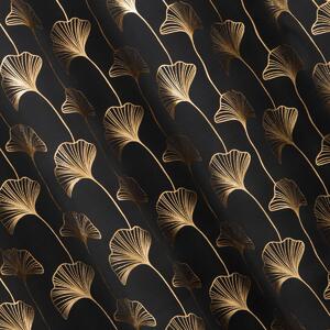 Dekorační vzorovaný závěs "BLACKOUT" zatemňující CLARA 135x250 cm černá/zlatá (cena za 1 kus) MyBestHome