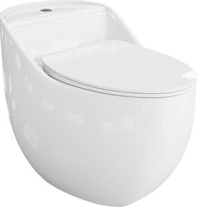 Kompaktní toaleta WC Lavita SILIA RIM bezokrajová s tlumeným dovíráním sedátka