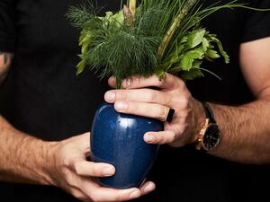 Bitz Kameninová váza 12,5 cm Blue