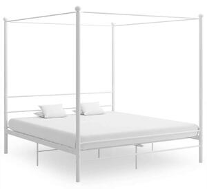 Rám postele s nebesy bílý kovový 180 x 200 cm 325067