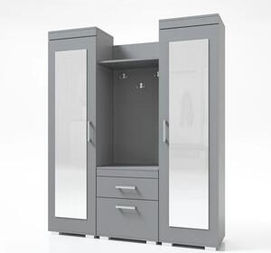 Předsíňová stěna PS24 XL policová, sonoma (úchyt 3/stříbrné)