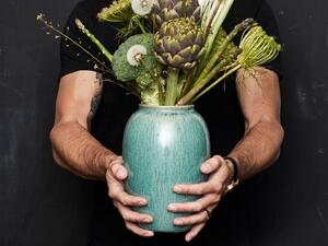 Bitz Kameninová váza 20 cm Green
