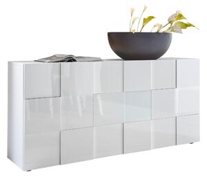 ŠIROKÁ KOMODA, vysoce lesklá bílá, 181/84/42 cm MID.YOU - Online Only komody, Online Only