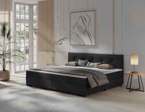 POSTEL BOXSPRING, 240/200 cm, antracitová P & B - Manželské postele, Online Only