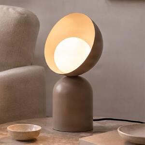 EMIBIG LIGHTING Stolní lampa Boto LN1, béžová, ocel/sklo, výška 31 cm, G9, Krémová / jantar, Obývací pokoj / jídelna, kov, Moderní