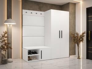 Předsíňová sestava Hekurt I, Barva: bílá, Barva látek:: ekokůže Soft 017 (bíla) 5903211431821