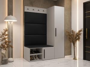Předsíňová sestava Hekurt II, Barva: kašmír, Barva látek:: ekokůže Soft 011 (černá) 5903211432255
