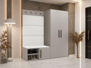 Předsíňová sestava Hekurt I, Barva: kašmír, Barva látek:: ekokůže Soft 017 (bíla) 5903211431937