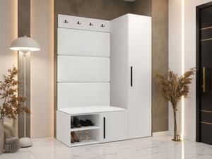 Předsíňová sestava Hekurt II, Barva: bílá, Barva látek:: ekokůže Soft 017 (bíla) 5903211432156
