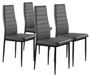 ModernHome DC855-4 Sada 4 jídelních židlí z , šedé