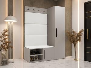 Předsíňová sestava Hekurt II, Barva: kašmír, Barva látek:: ekokůže Soft 017 (bíla) 5903211432262