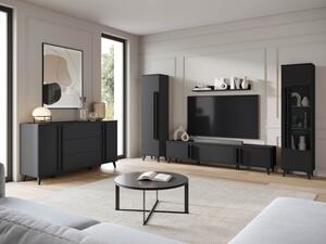 Nábytek do obývacího pokoje Kegalo IV, Barva: černý grafit, Osvětlení: bez osvětlení 5903211434945