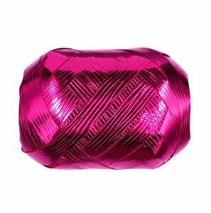 Vánoční vázací stuha LIGHT METALIC lesklá růžová (velké Mega klubko) 10 mm x 20 m